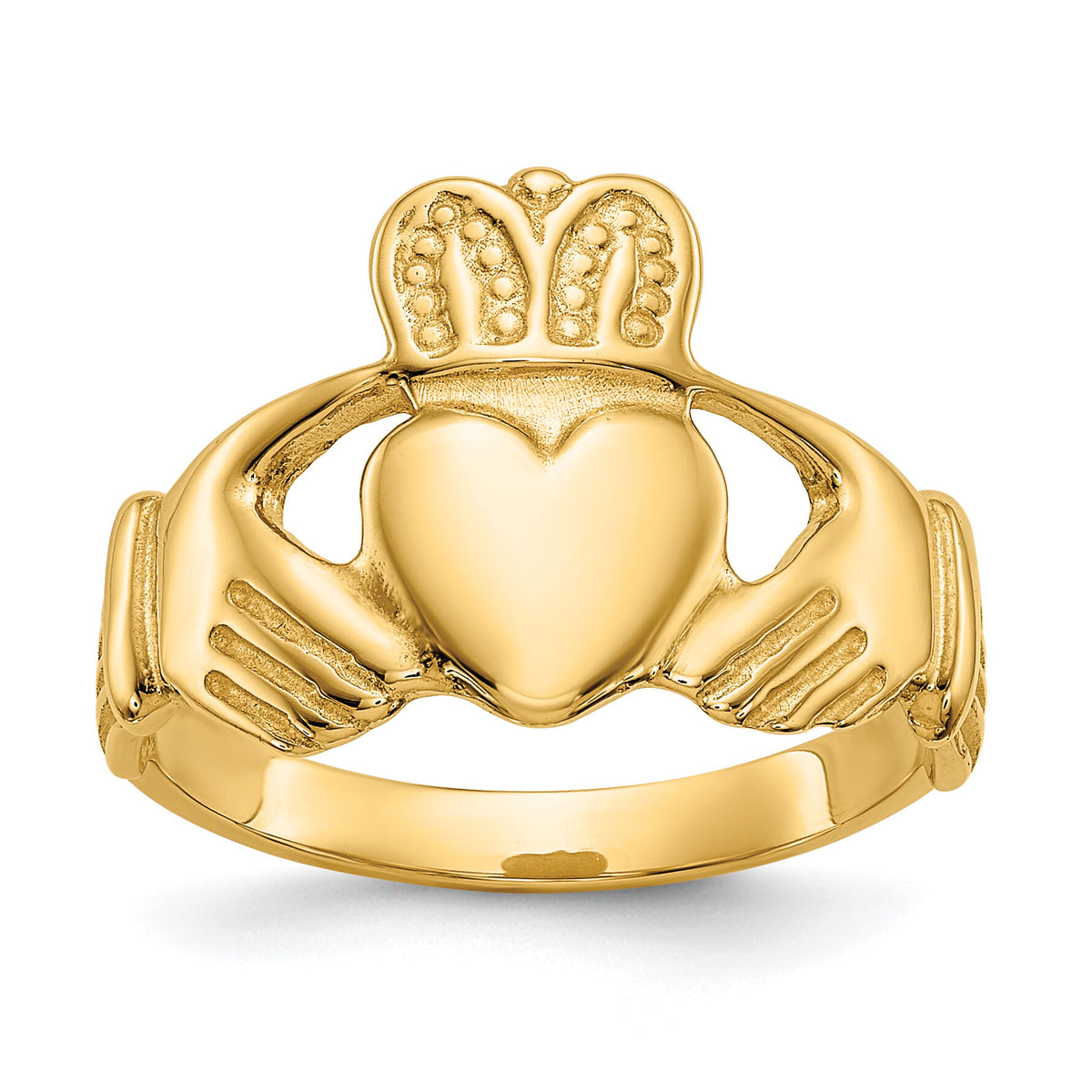 10k Polished Ladie's Claddagh Ring-10D1864