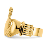 10k Polished Ladies Claddagh Ring-10D1865