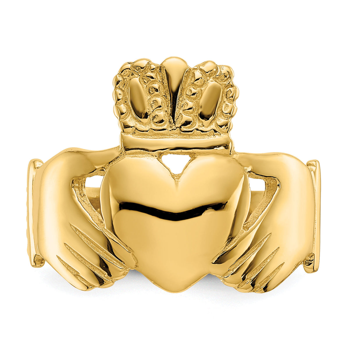 10k Polished Ladies Claddagh Ring-10D1865