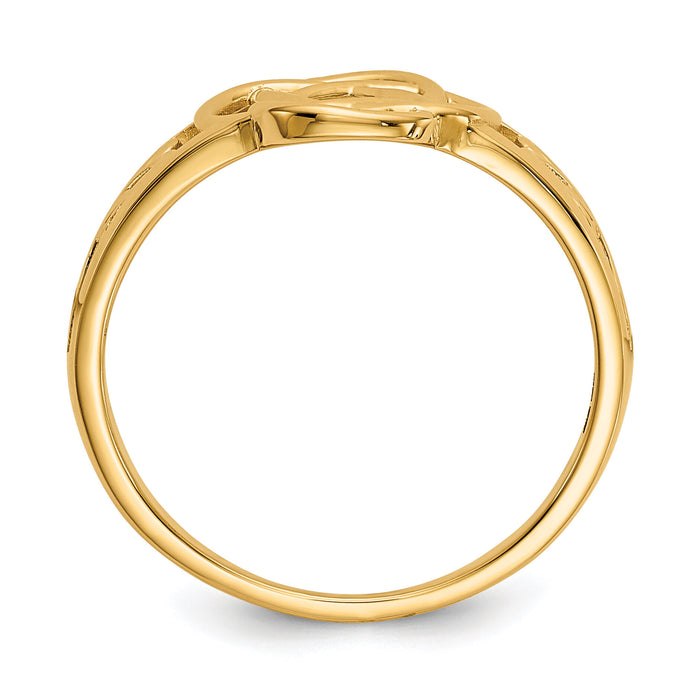 10k Polished Ladies Celtic Knot Ring-10D1870