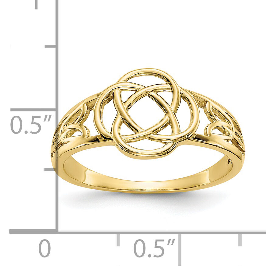 10k Polished Ladies Celtic Knot Ring-10D1870