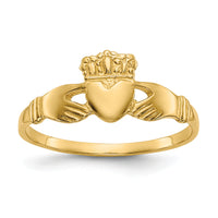 10k Polished Ladies Claddagh Ring-10D1875