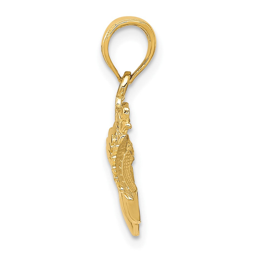 10k Polished Claddagh Pendant-10D1927