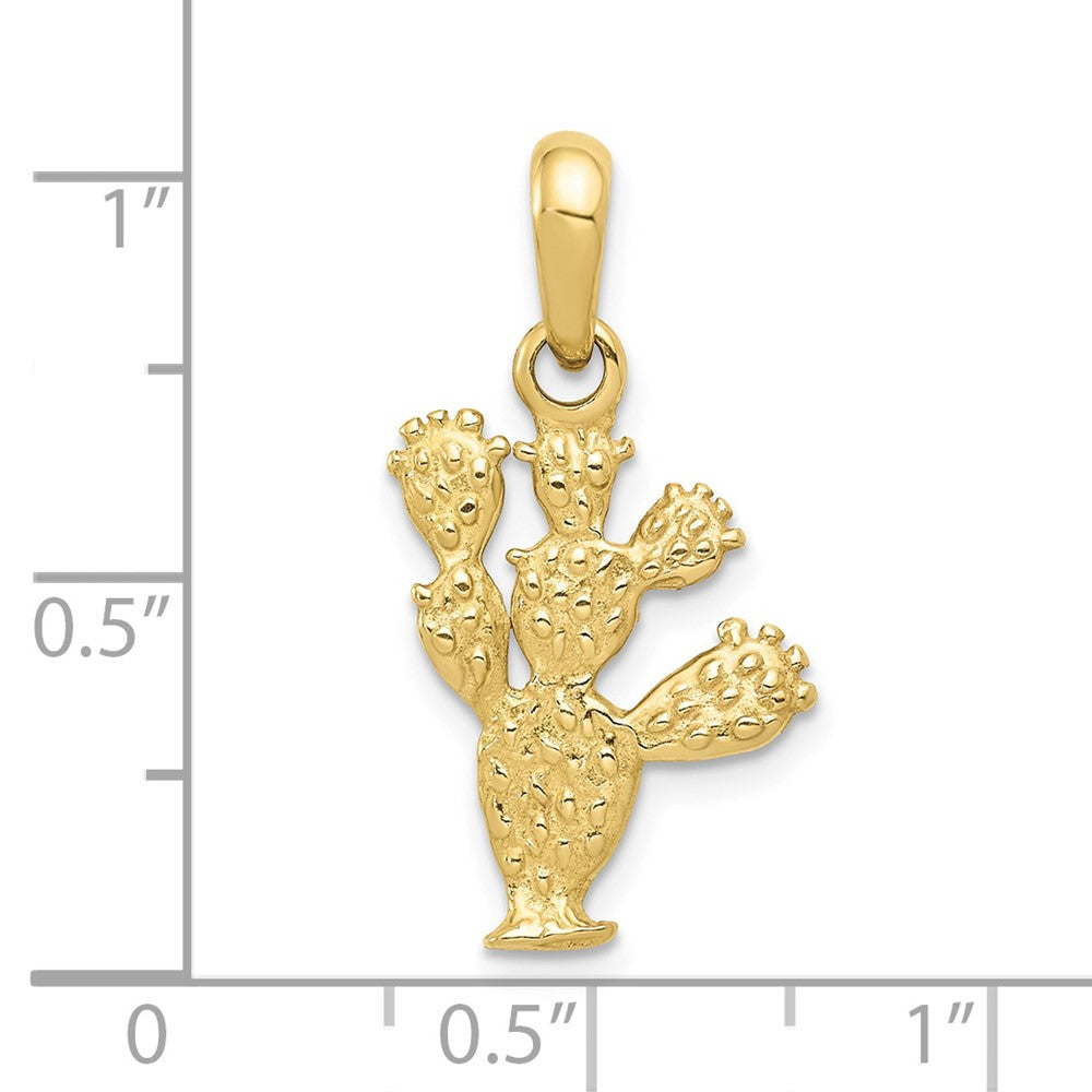 10k 3-D Cactus Pendant-10D2925