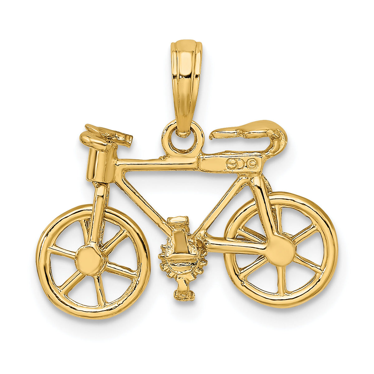 10k 3-D Moveable Bicycle Charm-10D2945