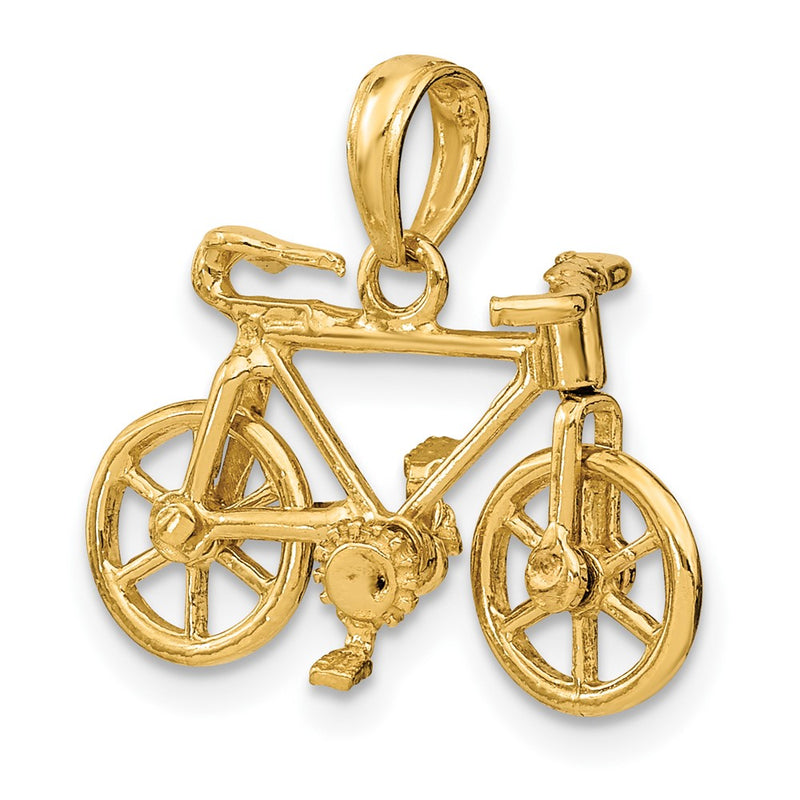 10k 3-D Moveable Bicycle Charm-10D2945