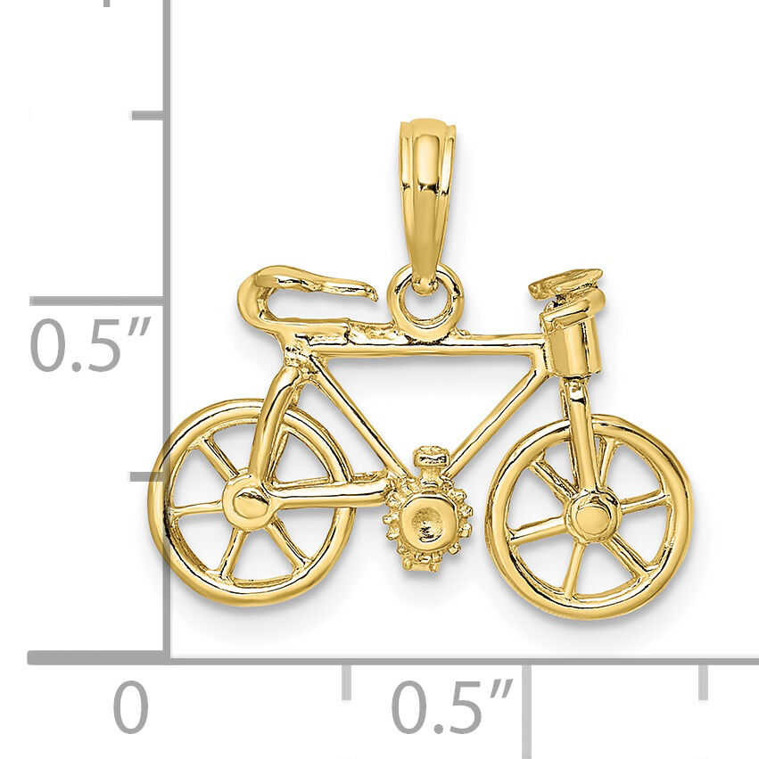 10k 3-D Moveable Bicycle Charm-10D2945