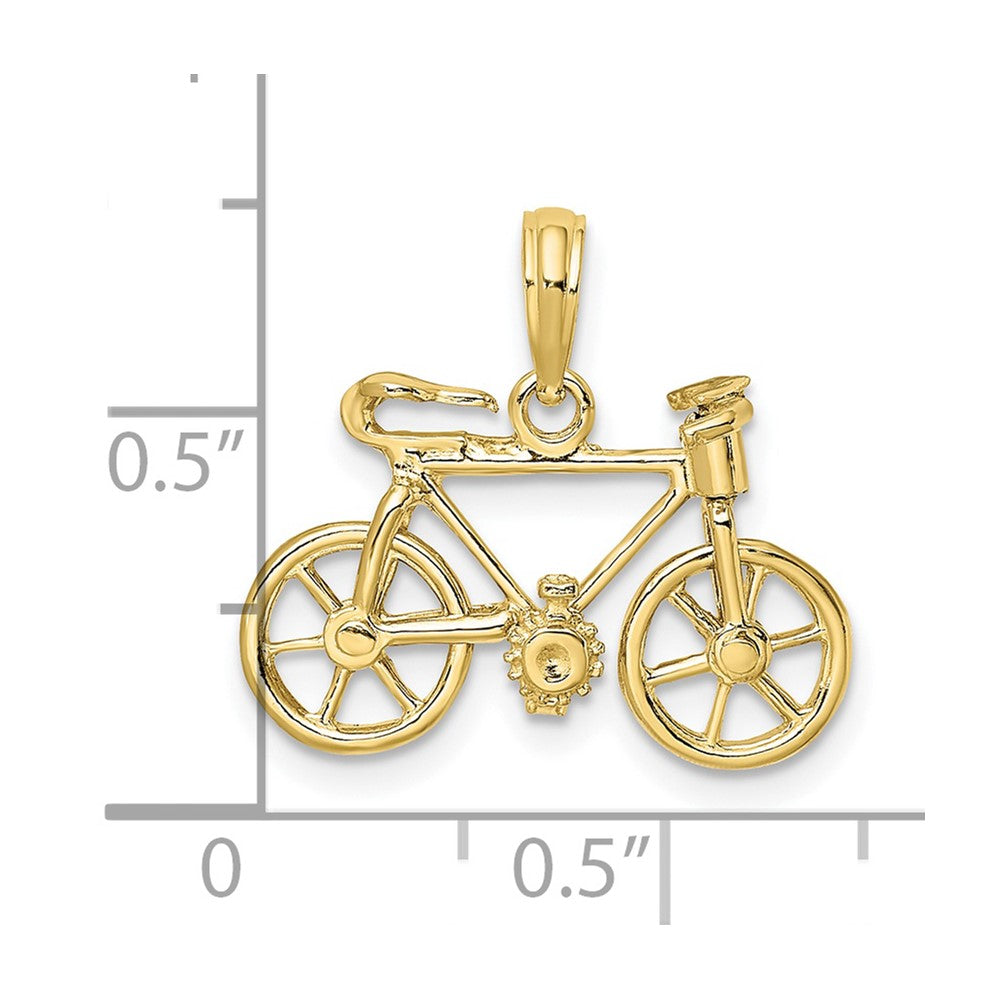 10k 3-D Moveable Bicycle Charm-10D2945