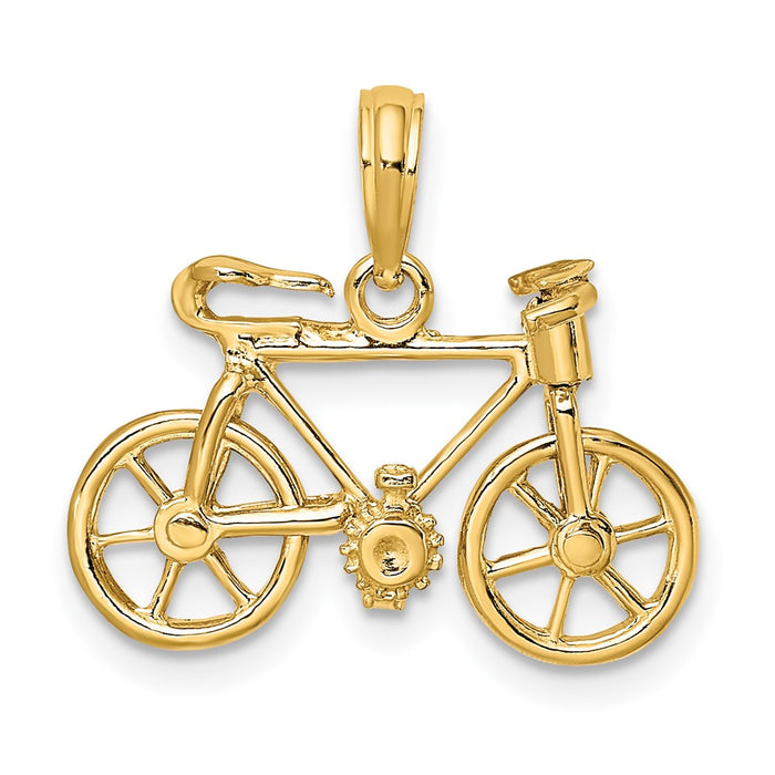 10k 3-D Moveable Bicycle Charm-10D2945