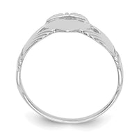 10K White Gold Ladies Claddagh Ring-10D3111