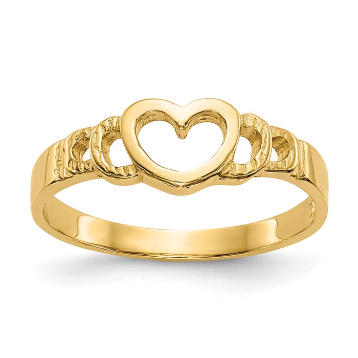 10k Heart Child's Ring-10D3123