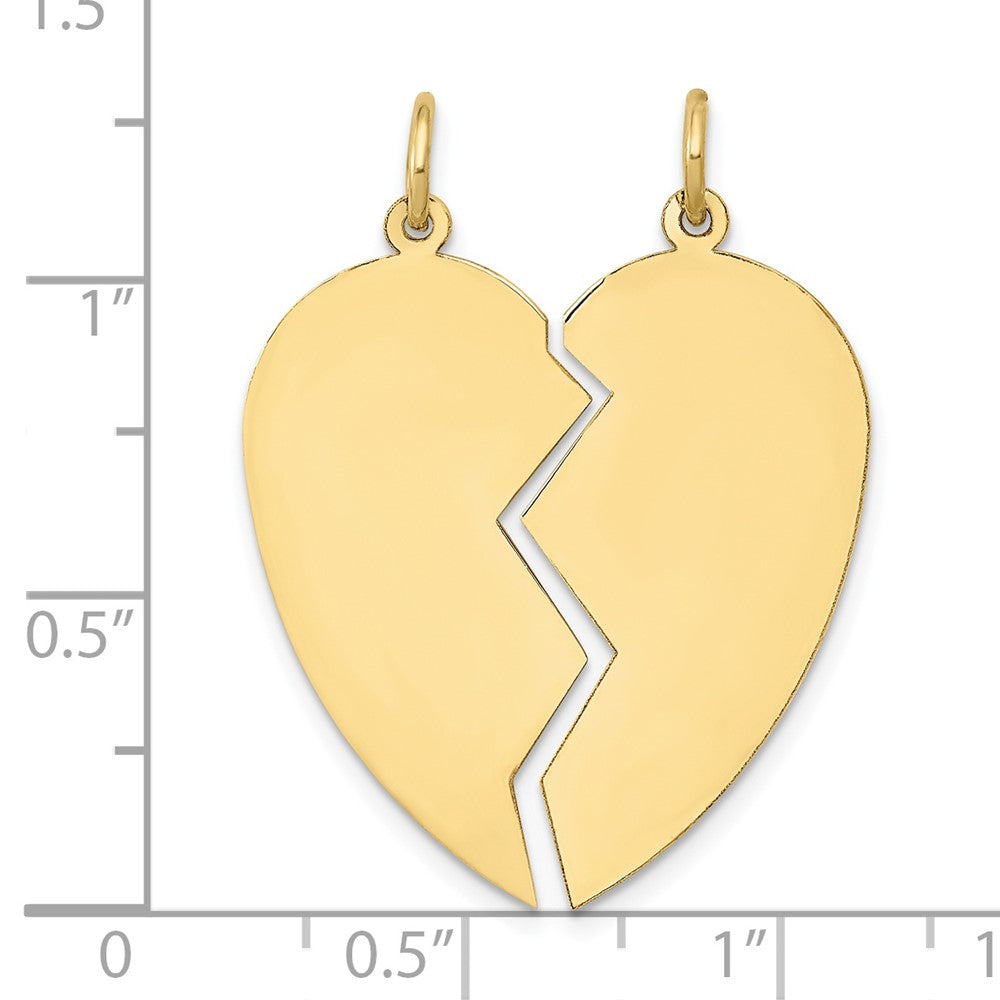 10K 2 piece Heart Charm Set-10D328