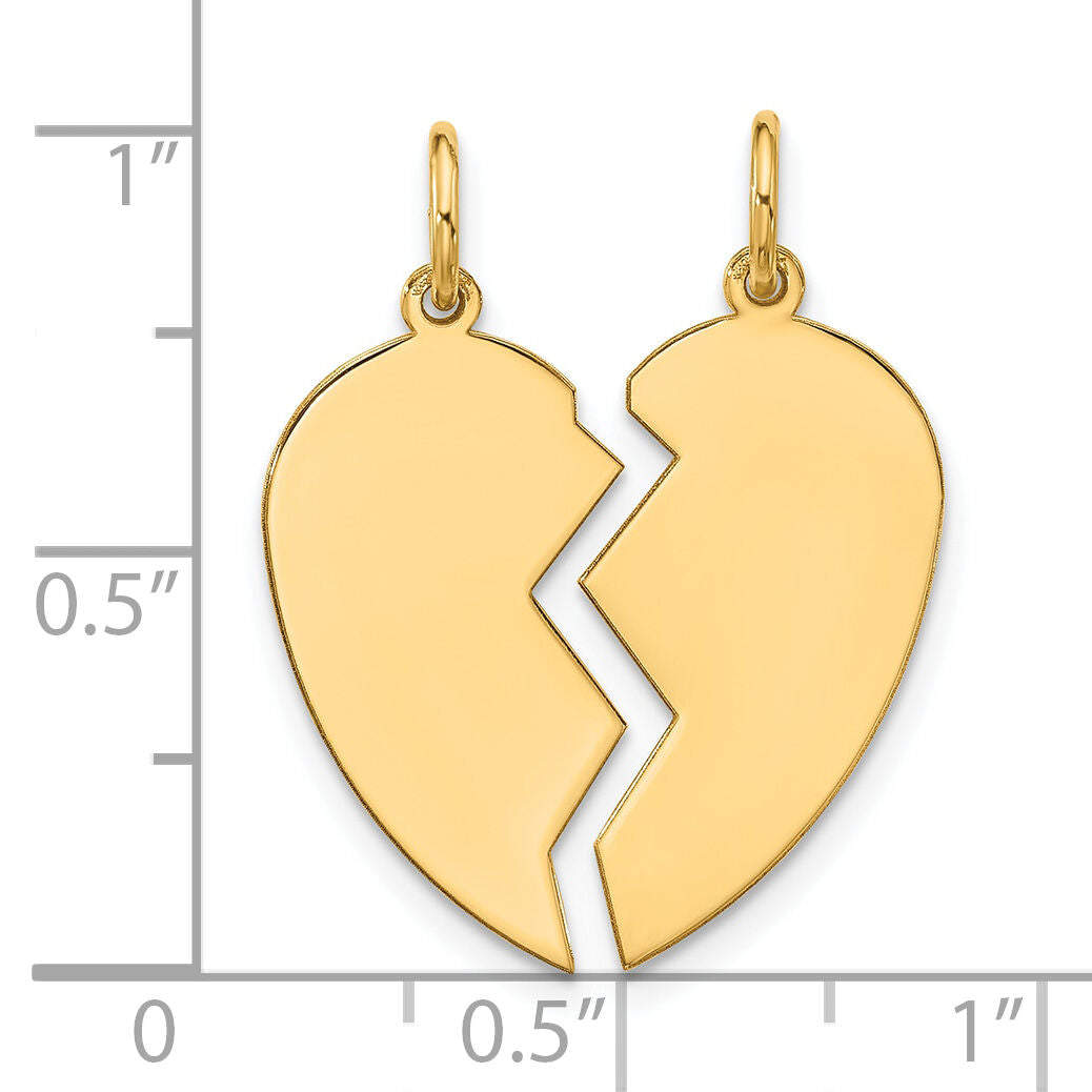 10K 2 piece Small Heart Charm-10D328-S