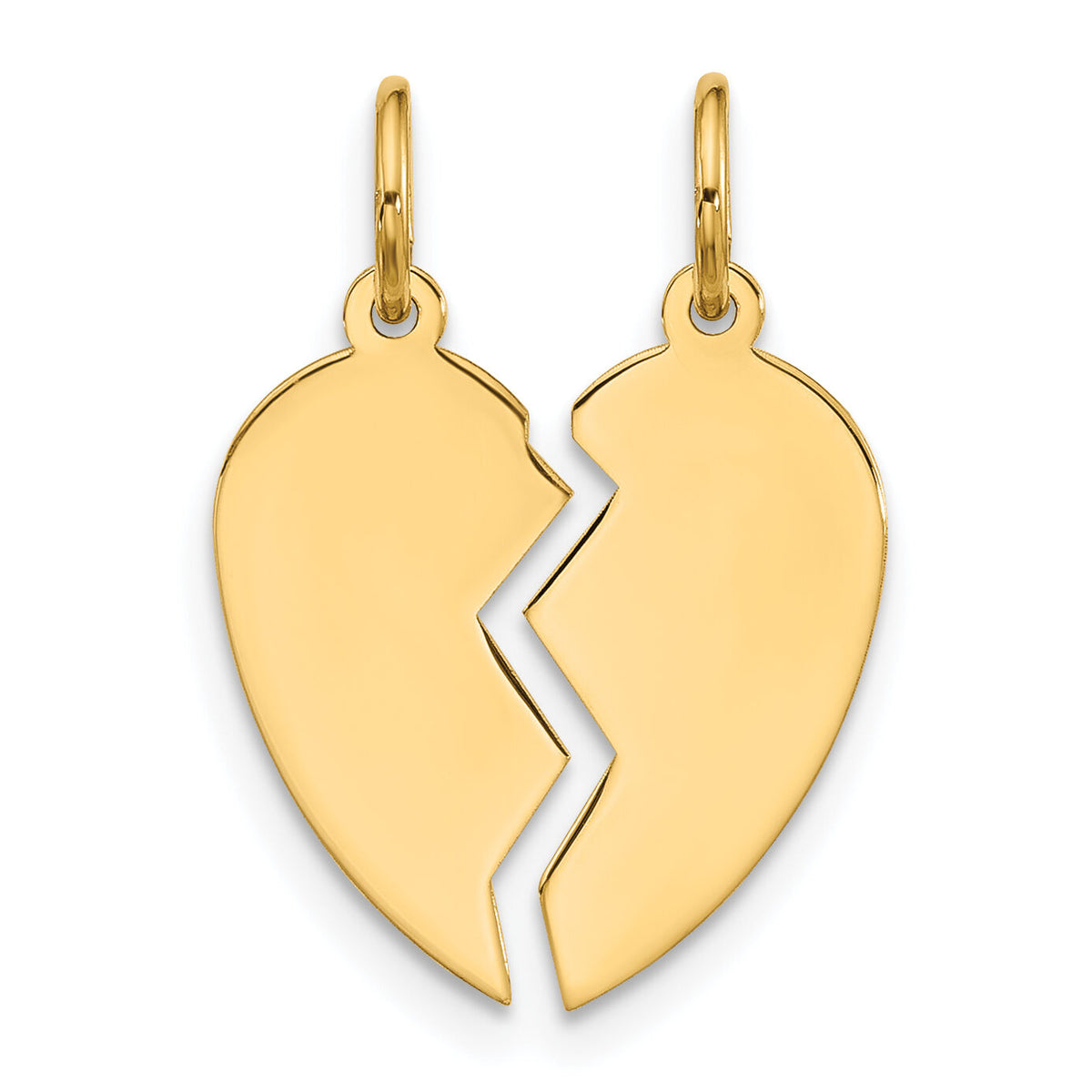 10K 2 piece Extra Small Heart Charm-10D328-XS