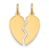 10K 2 piece Extra Small Heart Charm-10D328-XS