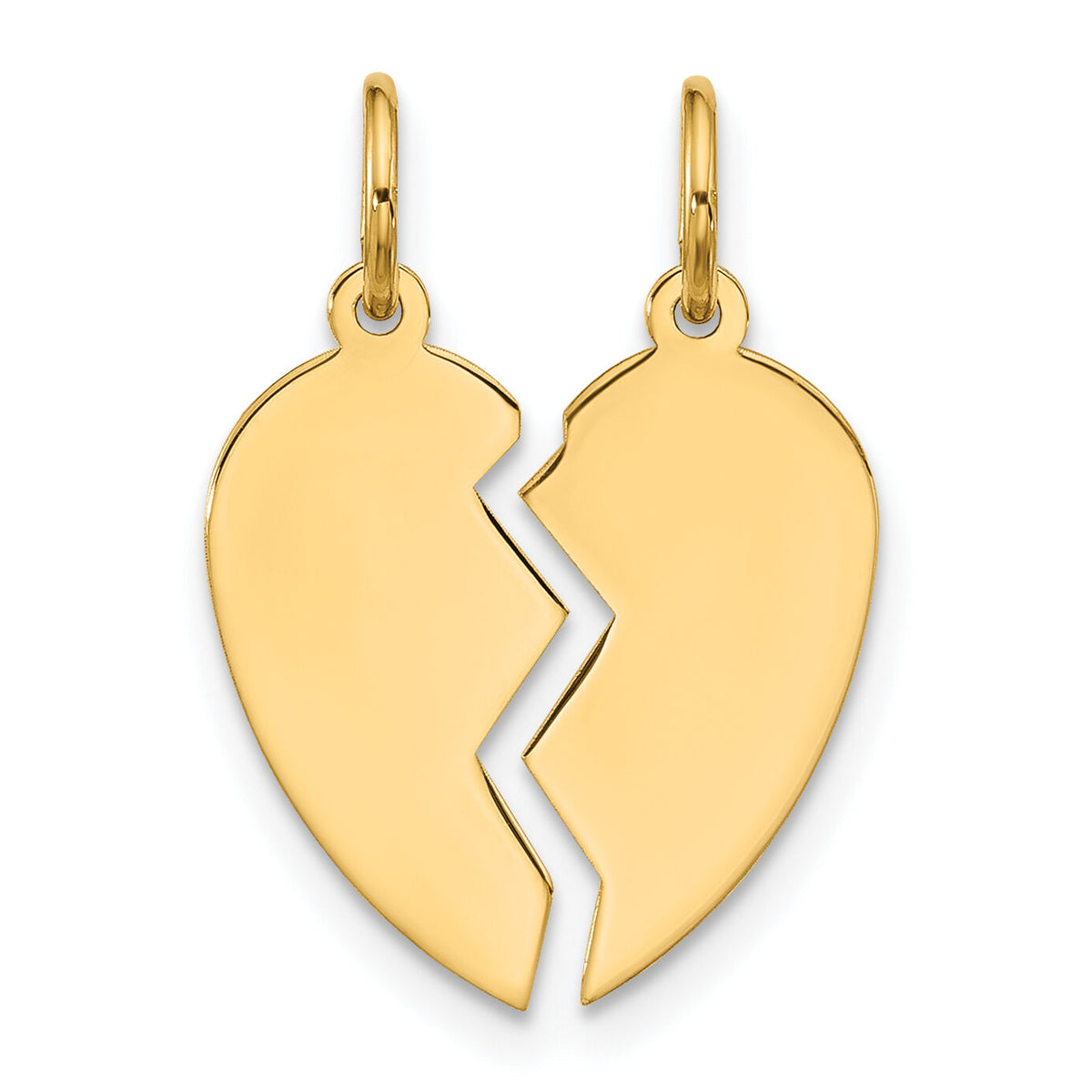 10K 2 piece Extra Small Heart Charm-10D328-XS