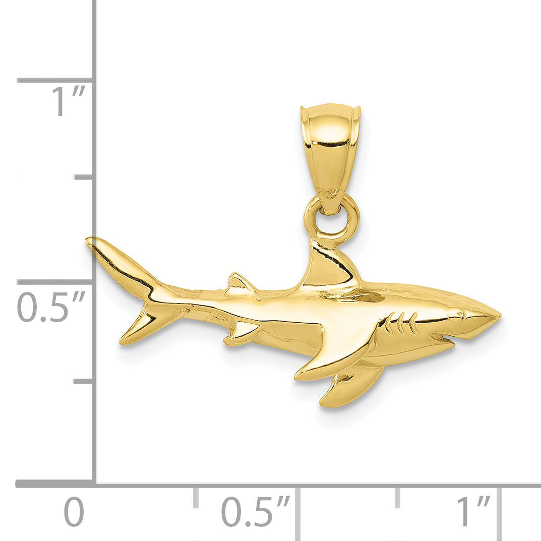 10K Shark Pendant-10D3413