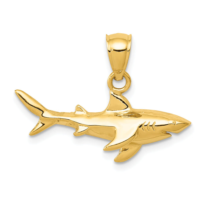 10K Shark Pendant-10D3413