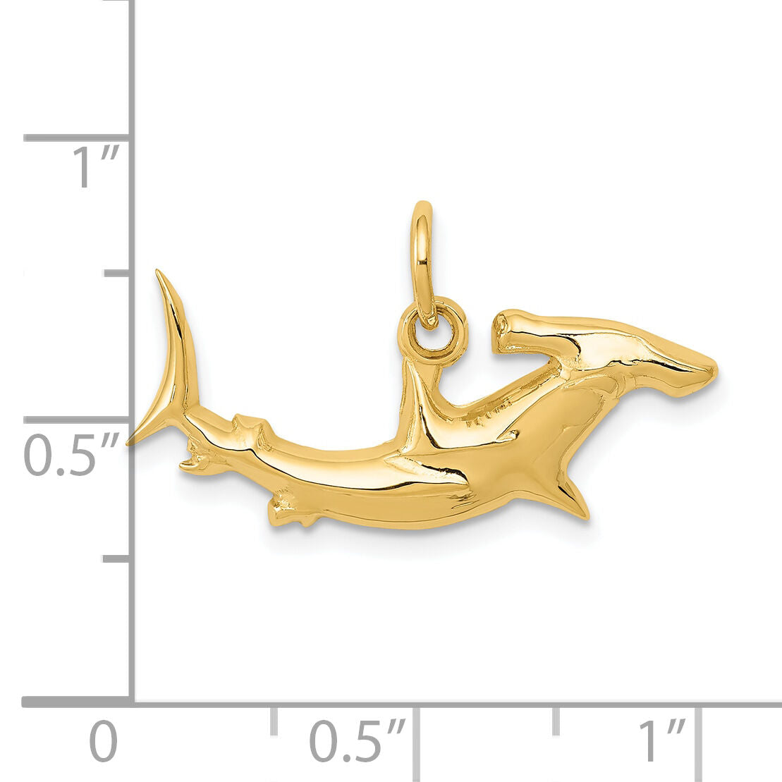 10k Hammerhead Shark Charm-10D3450