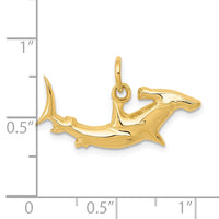 10k Hammerhead Shark Charm-10D3450