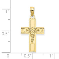 10K RN  Caduceus Cross Charm-10D3484