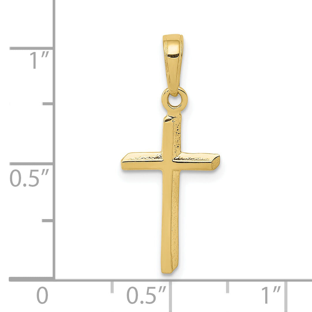 10k Polished Cross Pendant-10D3489