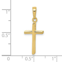 10k Polished Cross Pendant-10D3489