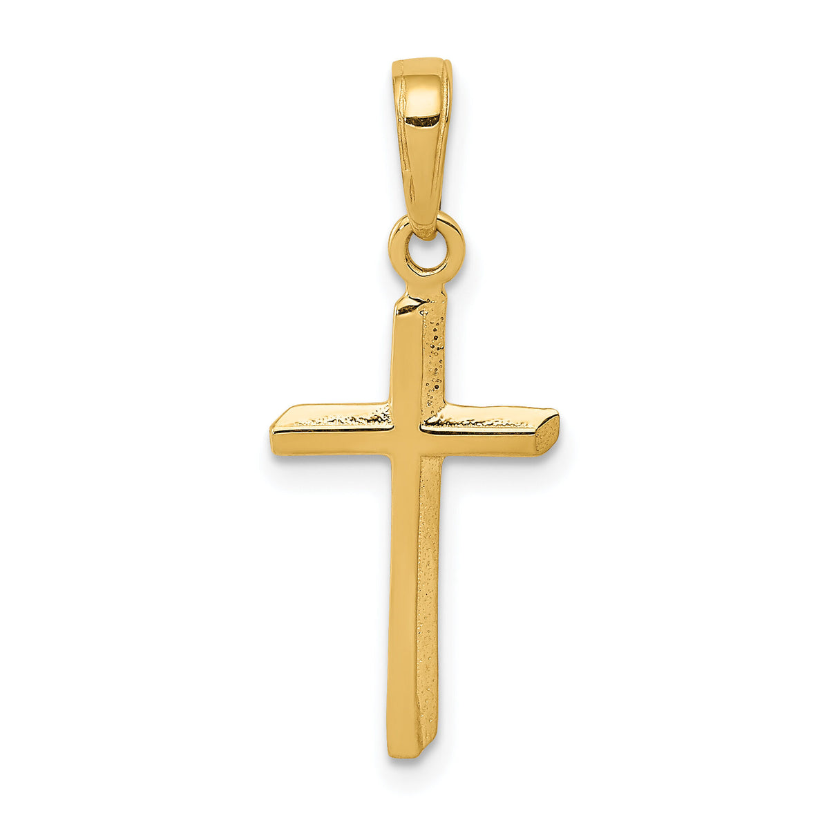 10k Polished Cross Pendant-10D3489