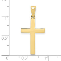 10k Polished Cross Pendant-10D3495