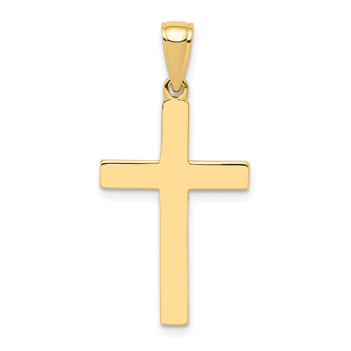10k Polished Cross Pendant-10D3495
