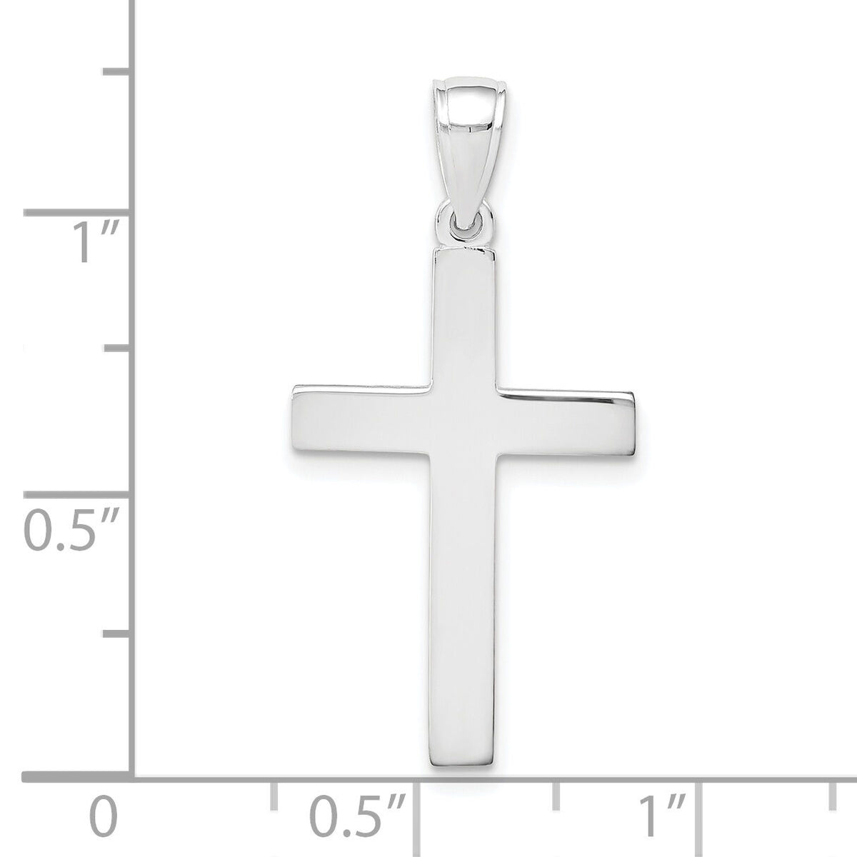 10k White Gold Cross Pendant-10D3495W