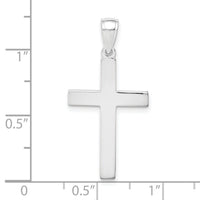 10k White Gold Cross Pendant-10D3495W