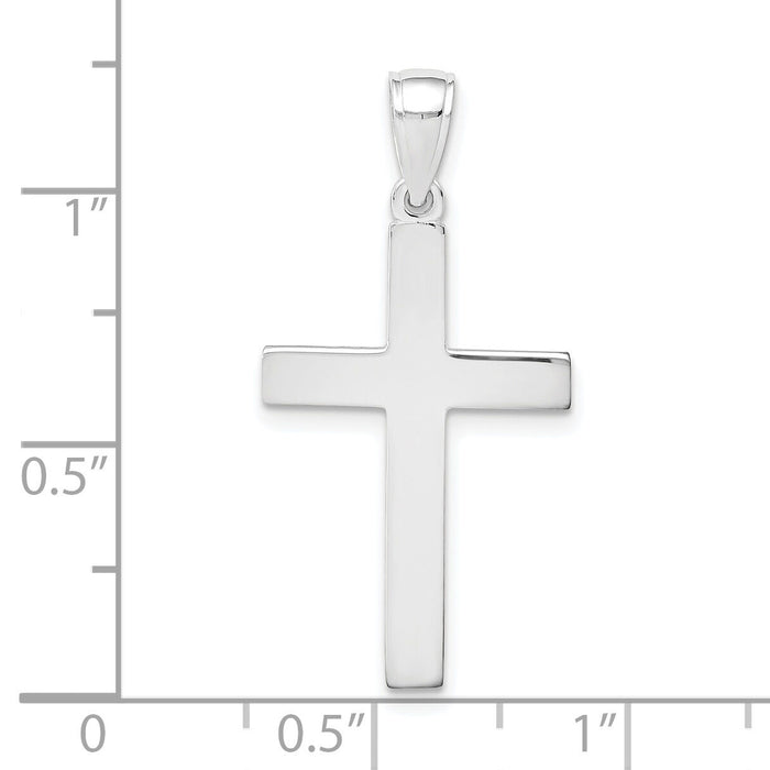 10k White Gold Cross Pendant-10D3495W