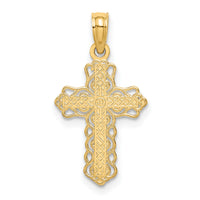 10k Budded Cross Charm-10D3501
