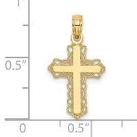 10k Budded Cross Charm-10D3501