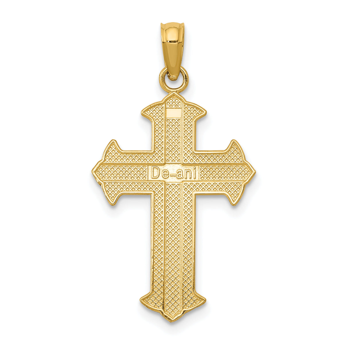 10k Polished Cross Pendant-10D3521