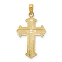 10k Polished Cross Pendant-10D3521