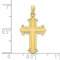 10k Polished Cross Pendant-10D3521