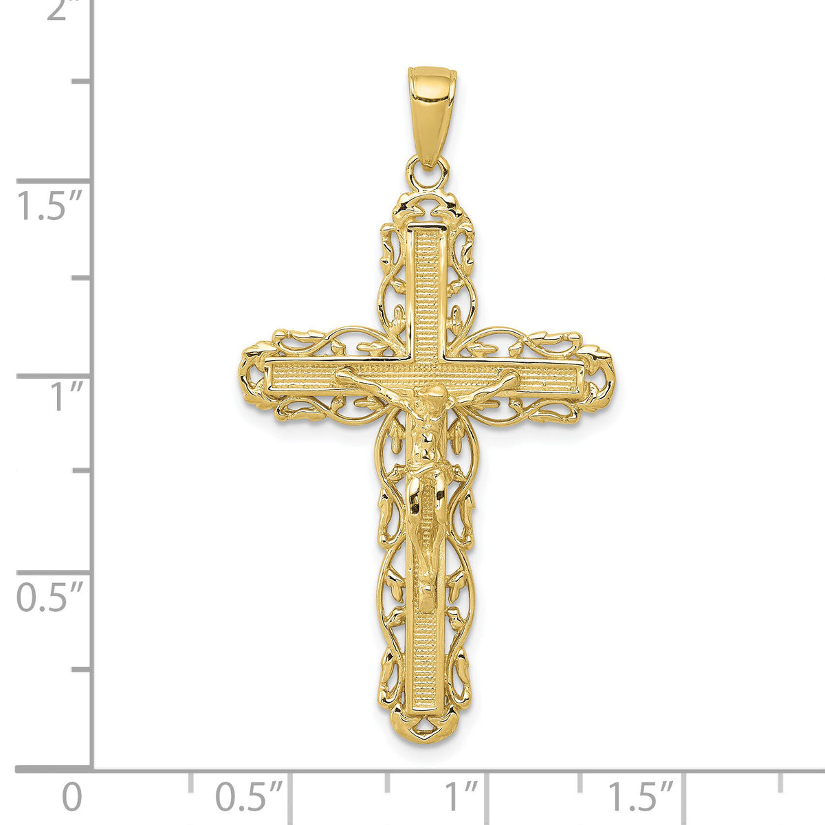 10k Crucifix Pendant-10D3648