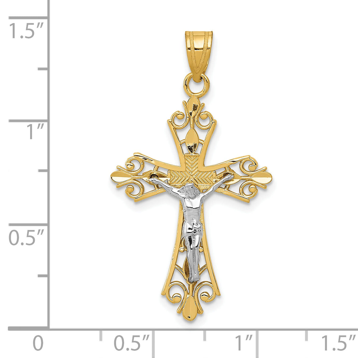 10K Two-tone Pendant-10D3649