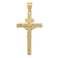 10K Two-tone INRI Crucifix Pendant-10D3667