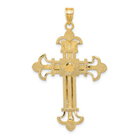 10K Two-tone INRI Crucifix Pendant-10D3672