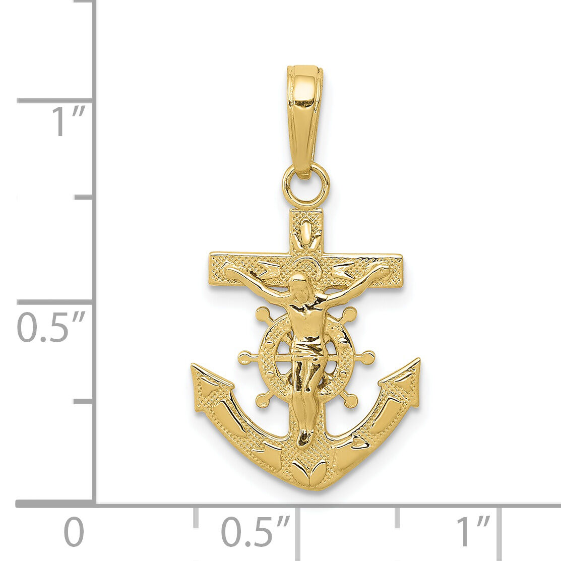 10k Mariners Crucifix Pendant-10D3698