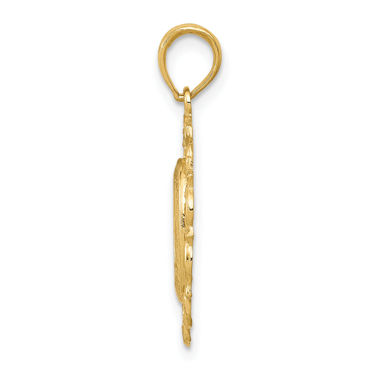 10k Oval Miraculous Medal Pendant-10D3705