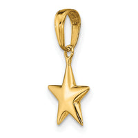 10k Small Polished 3-D Star Charm-10D3726
