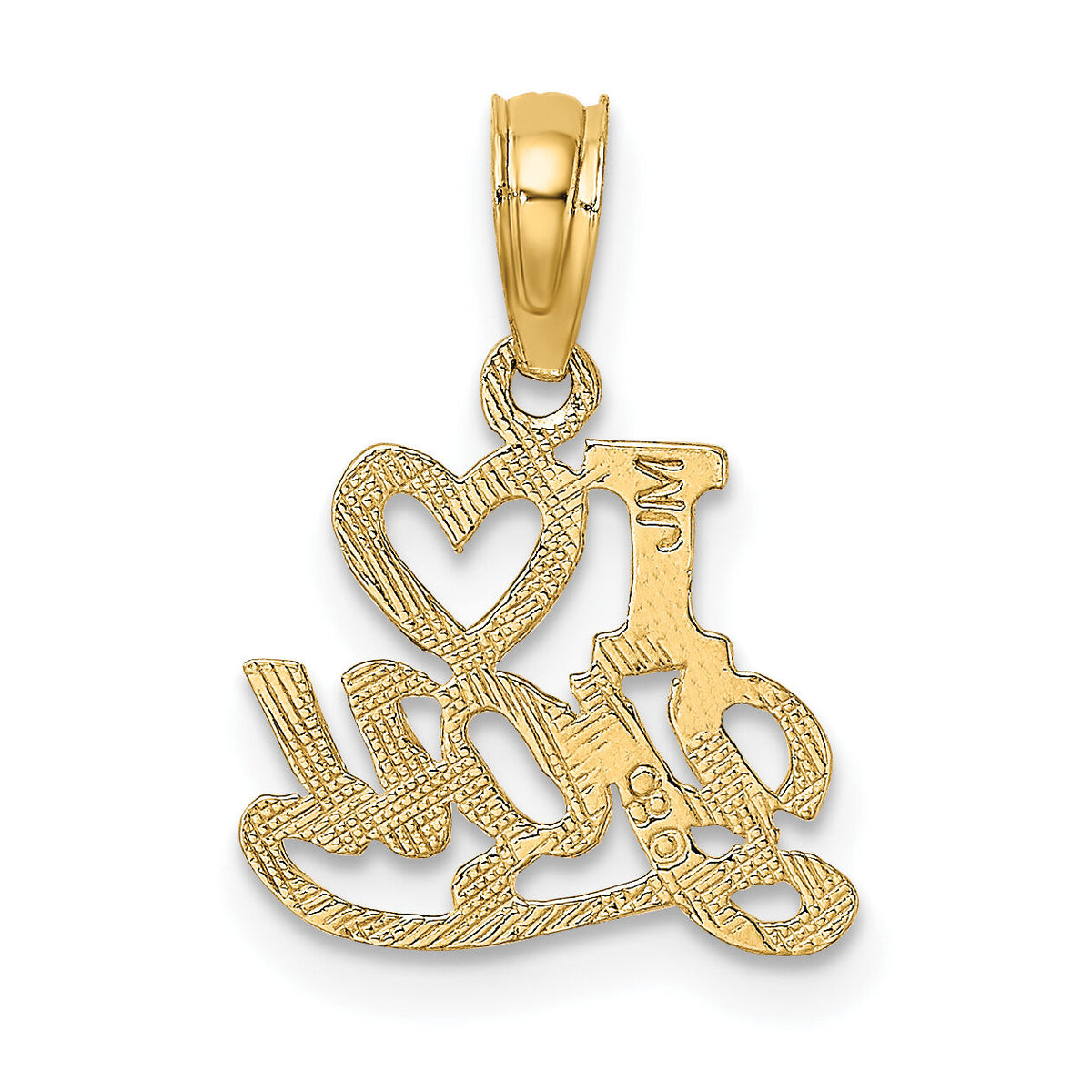 10K Polished and Textured I HEART YOU Charm-10D3868