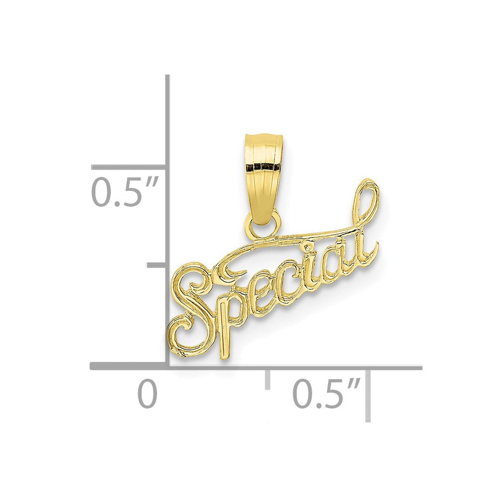 10K Polished and Textured SPECIAL Pendant-10D3881