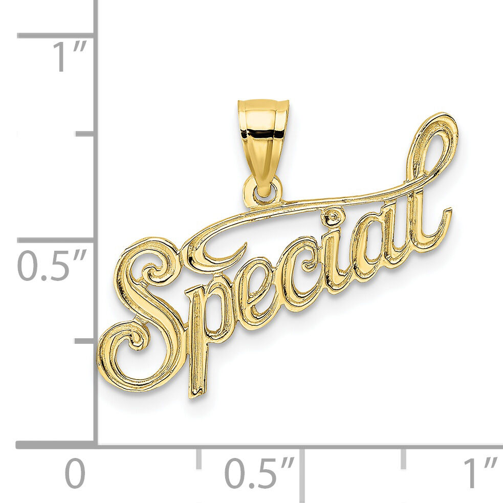 10K Polished and Textured SPECIAL Pendant-10D3886