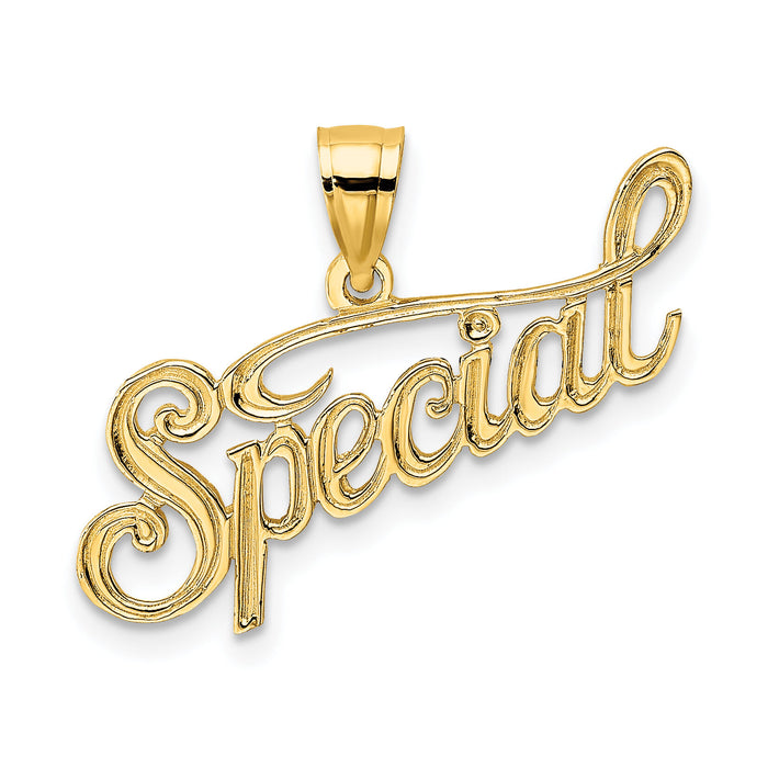 10K Polished and Textured SPECIAL Pendant-10D3886