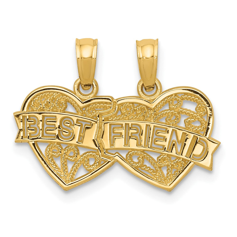 10K BEST FRIEND 2 Piece Break-A-Part Charm-10D3891